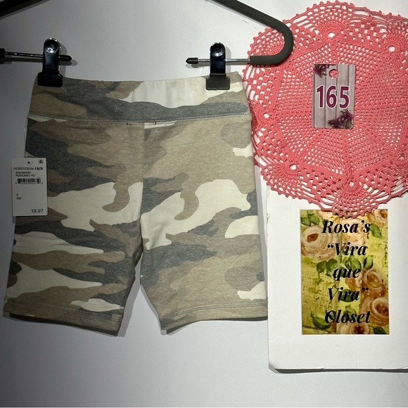 NWT Nordstrom Rack Freshman 1996 Girls Bike Shorts Tan/Green RusCamo Small (7) - Picture 4 of 8